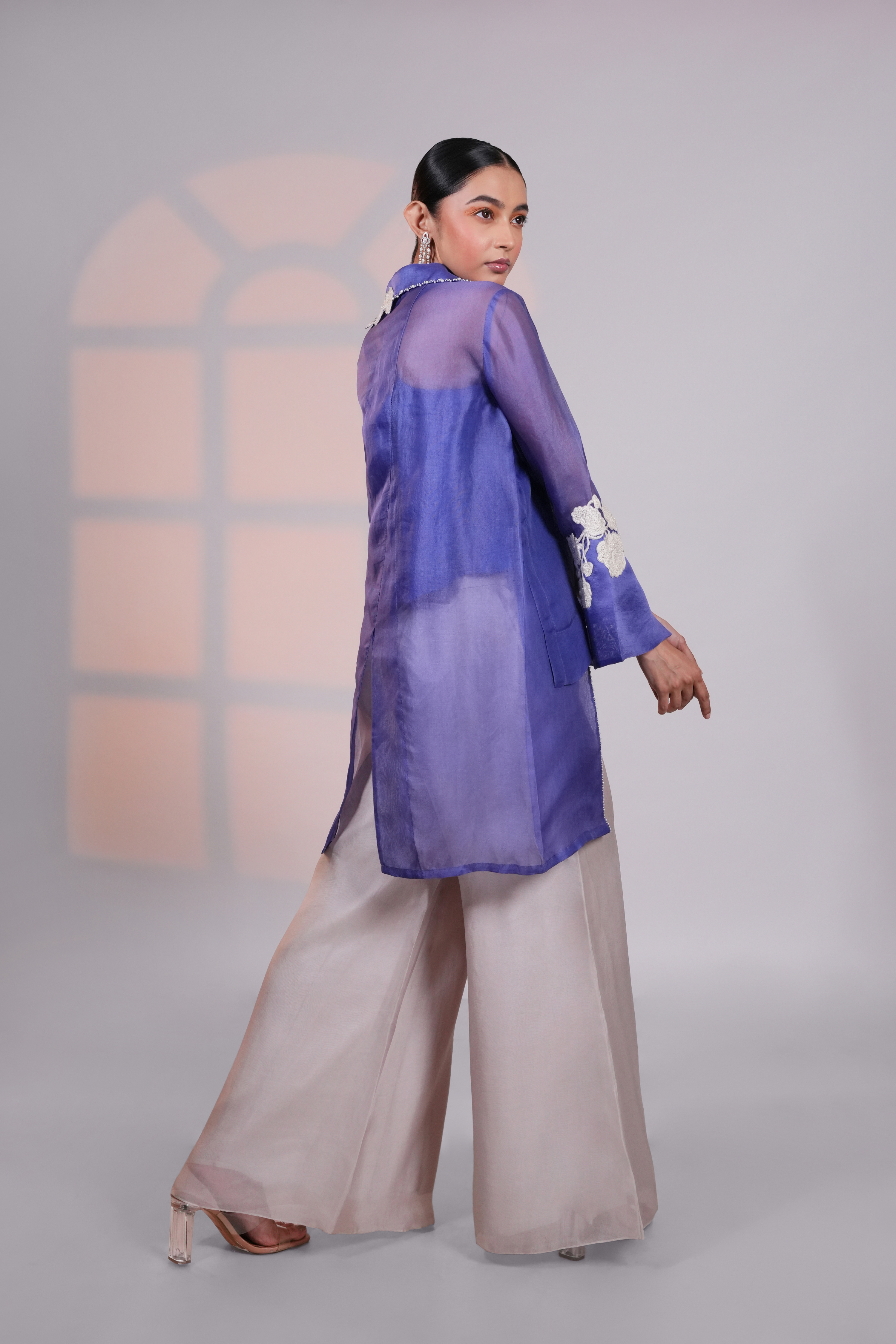 Purple Organza Shirt