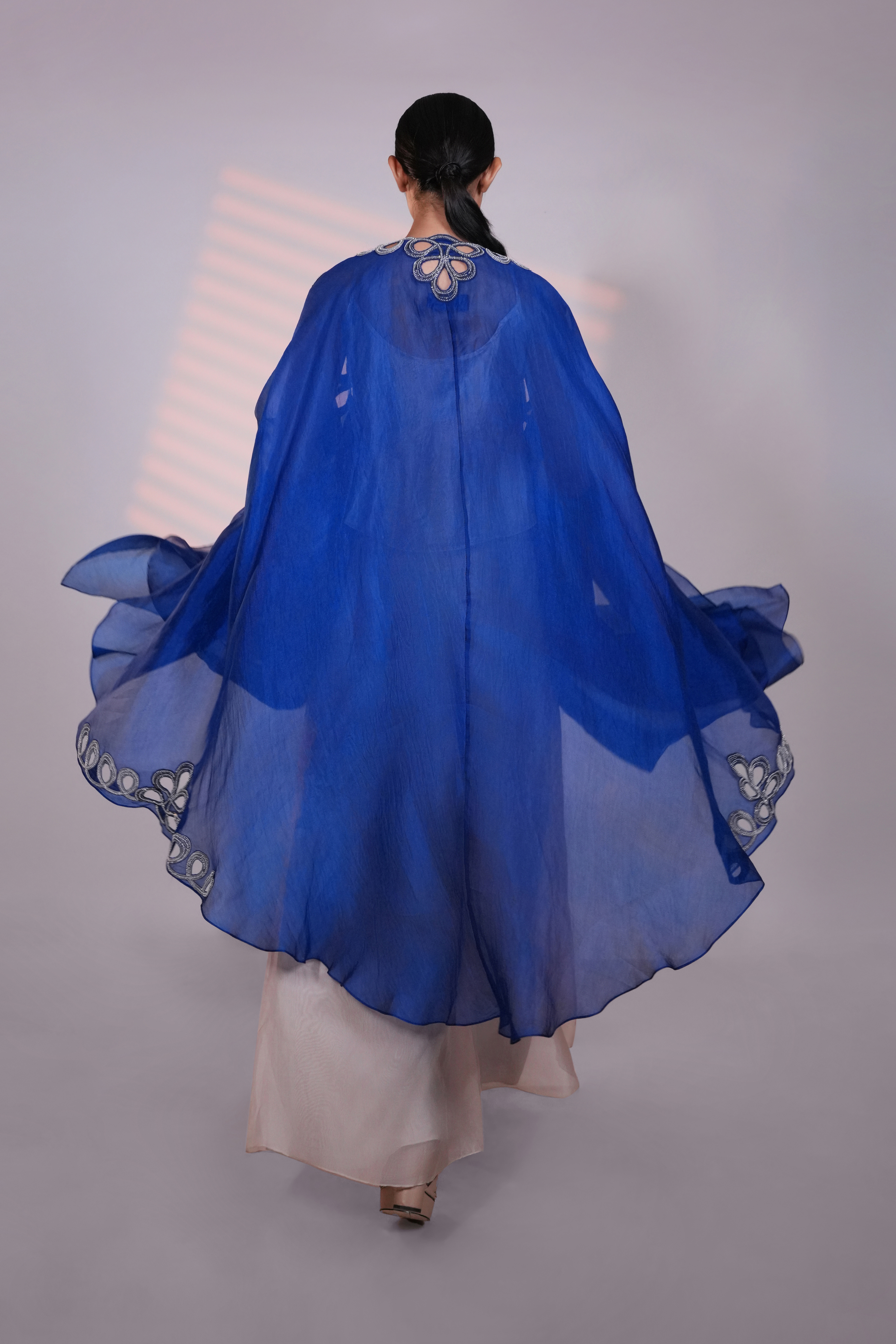 Blue Organza ReImagined Cape