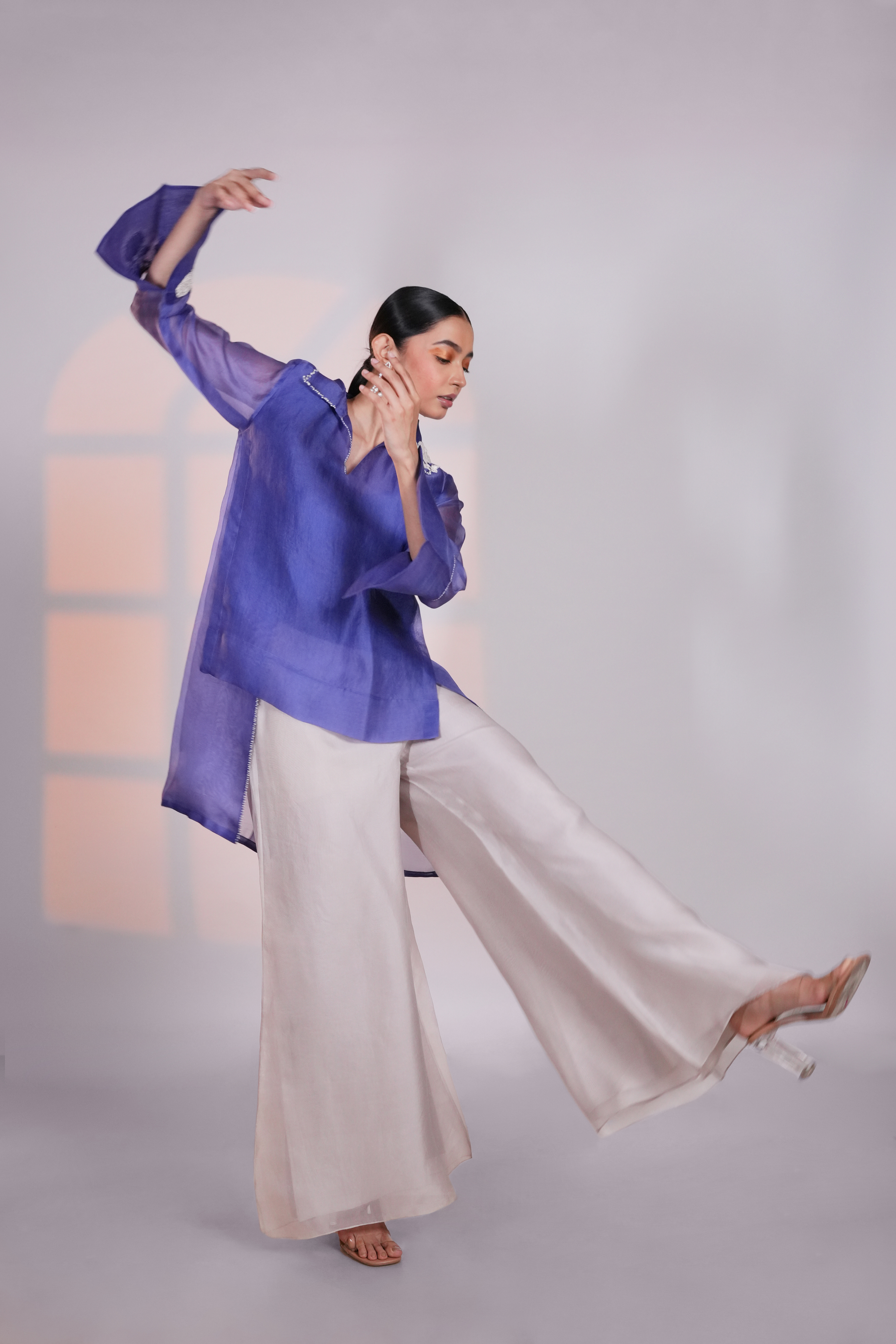 Purple Organza Shirt