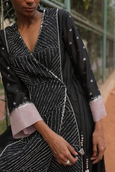 Black Silk Kurta