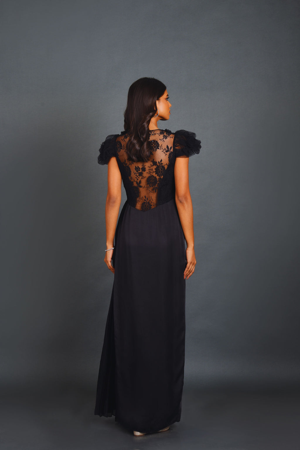 Black Satin Gown