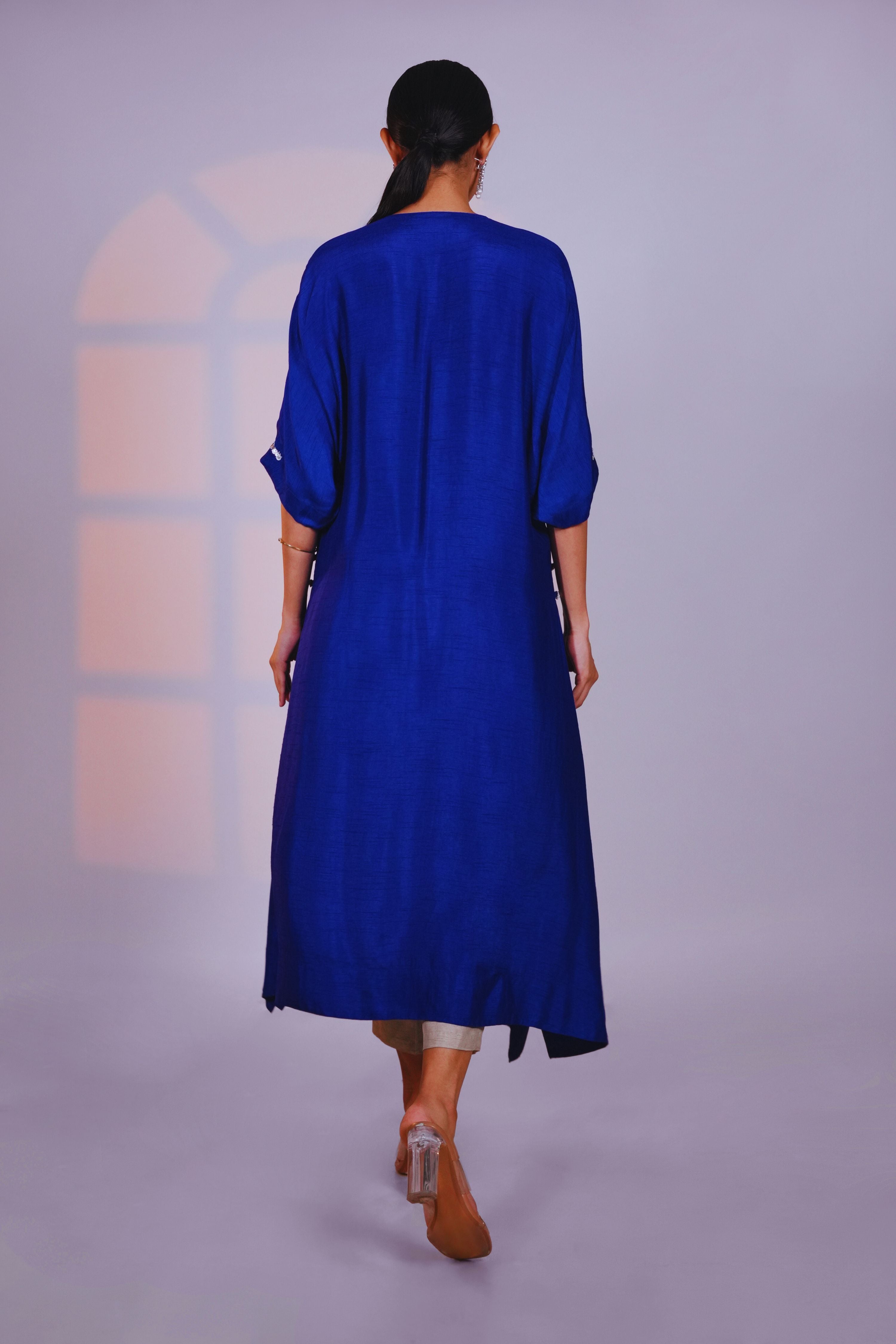 Blue Silk Kurta With Pant