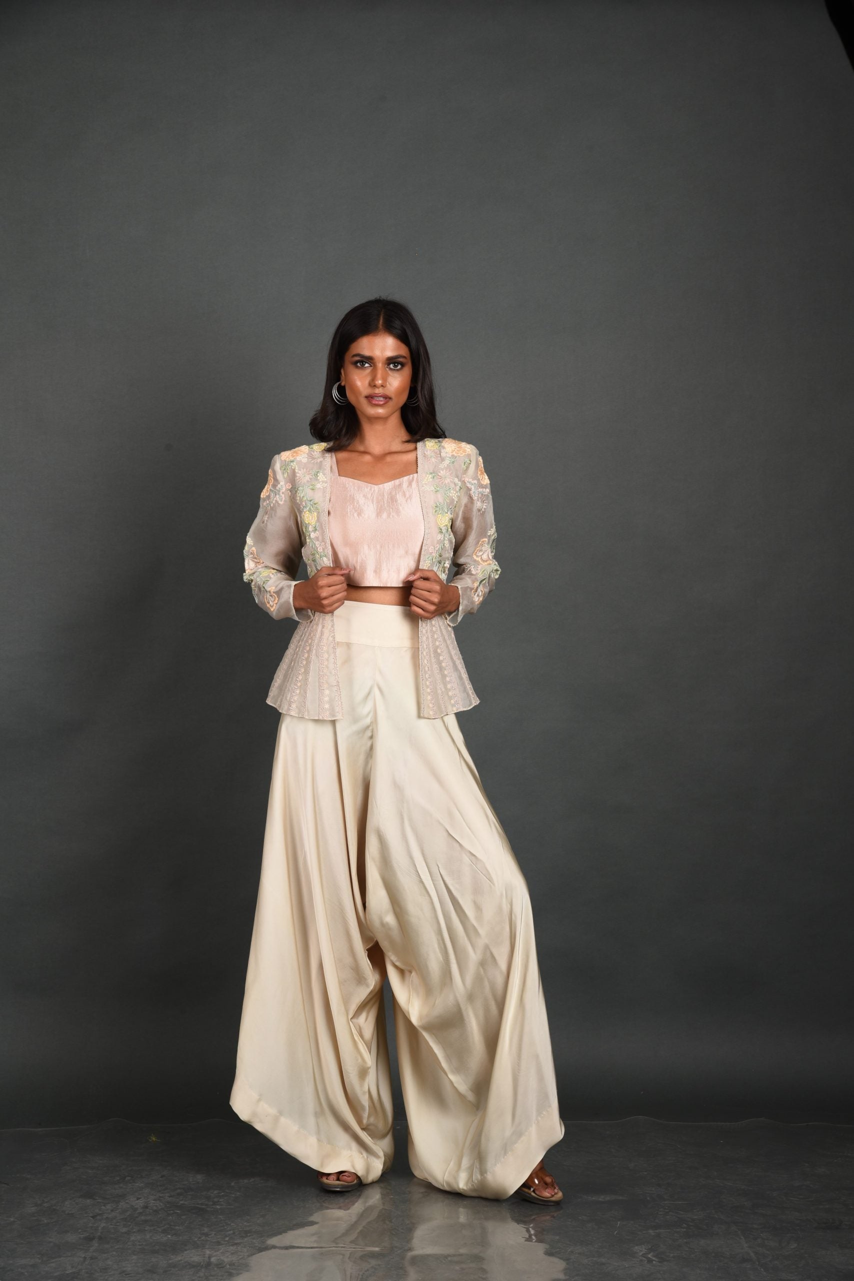 Star White Organza Jacket