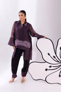 Brown Overlap Long Short Shirt