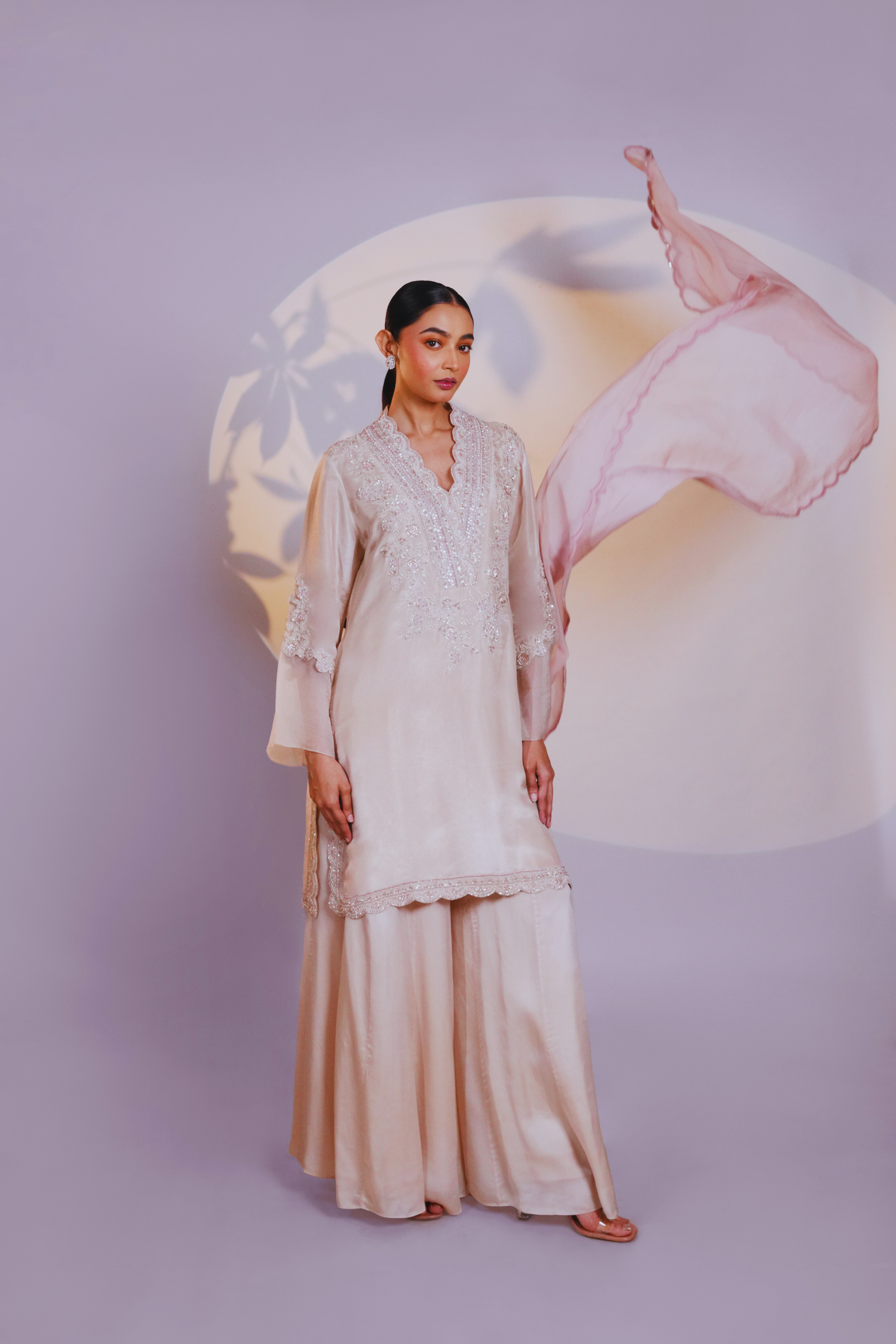 Nude Tissue Georgette Kurta