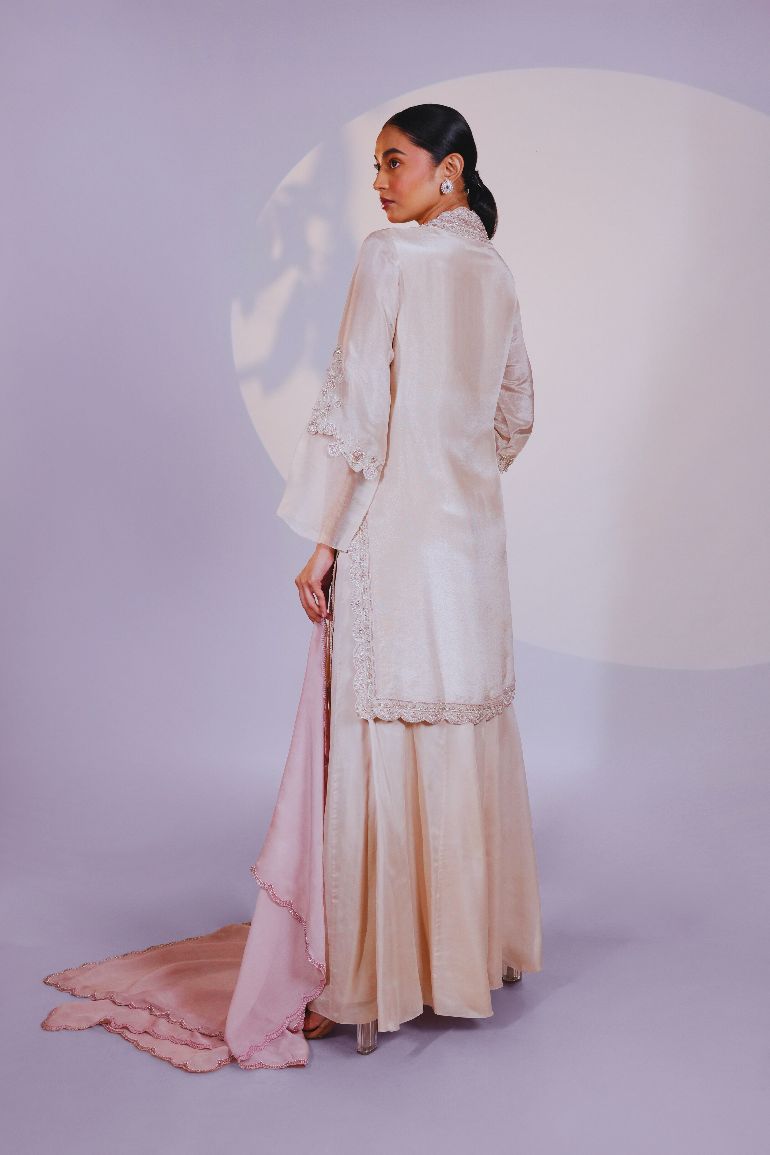 Nude Tissue Georgette Kurta