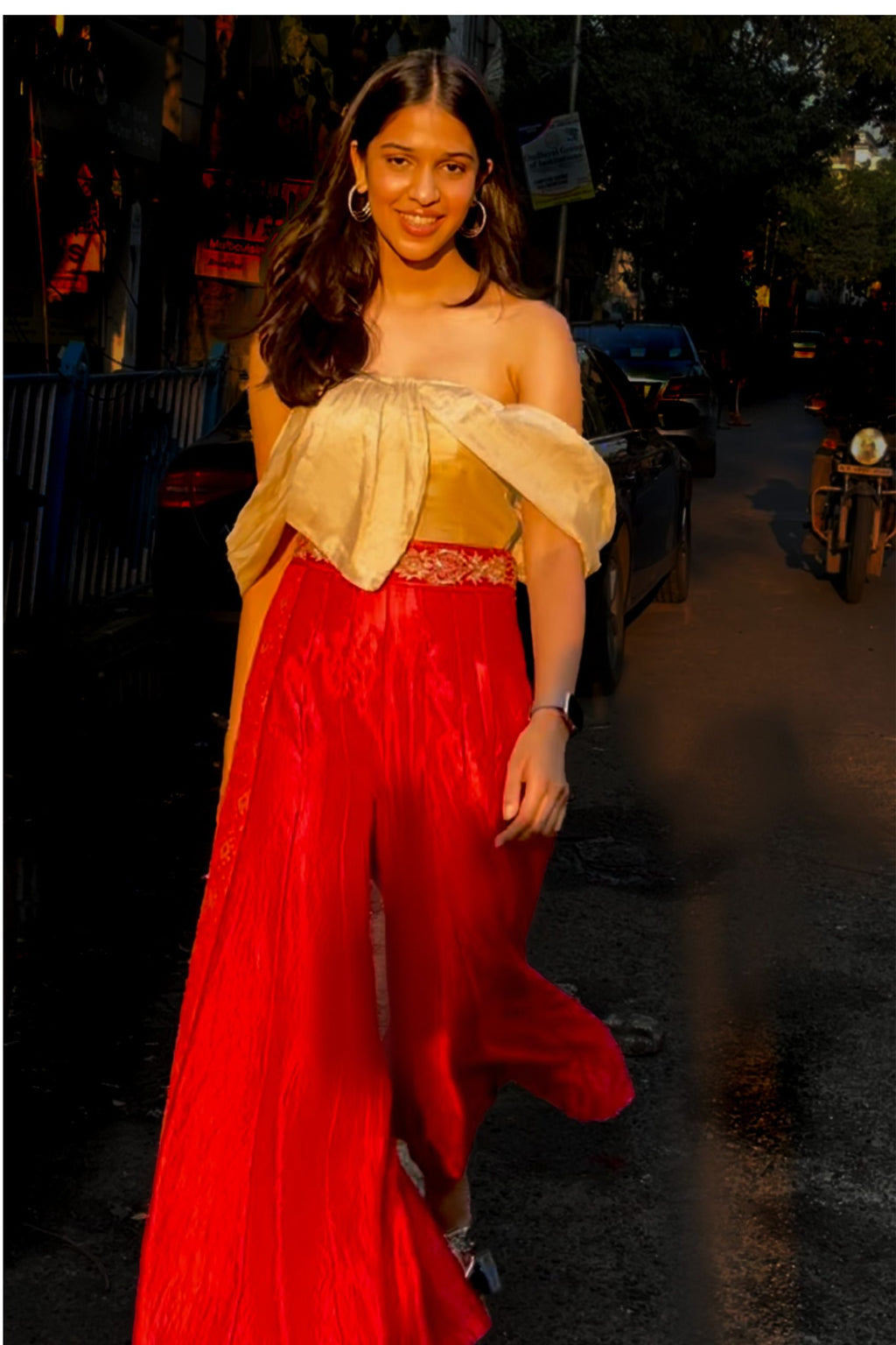 Pink Organza Pant With Bustier