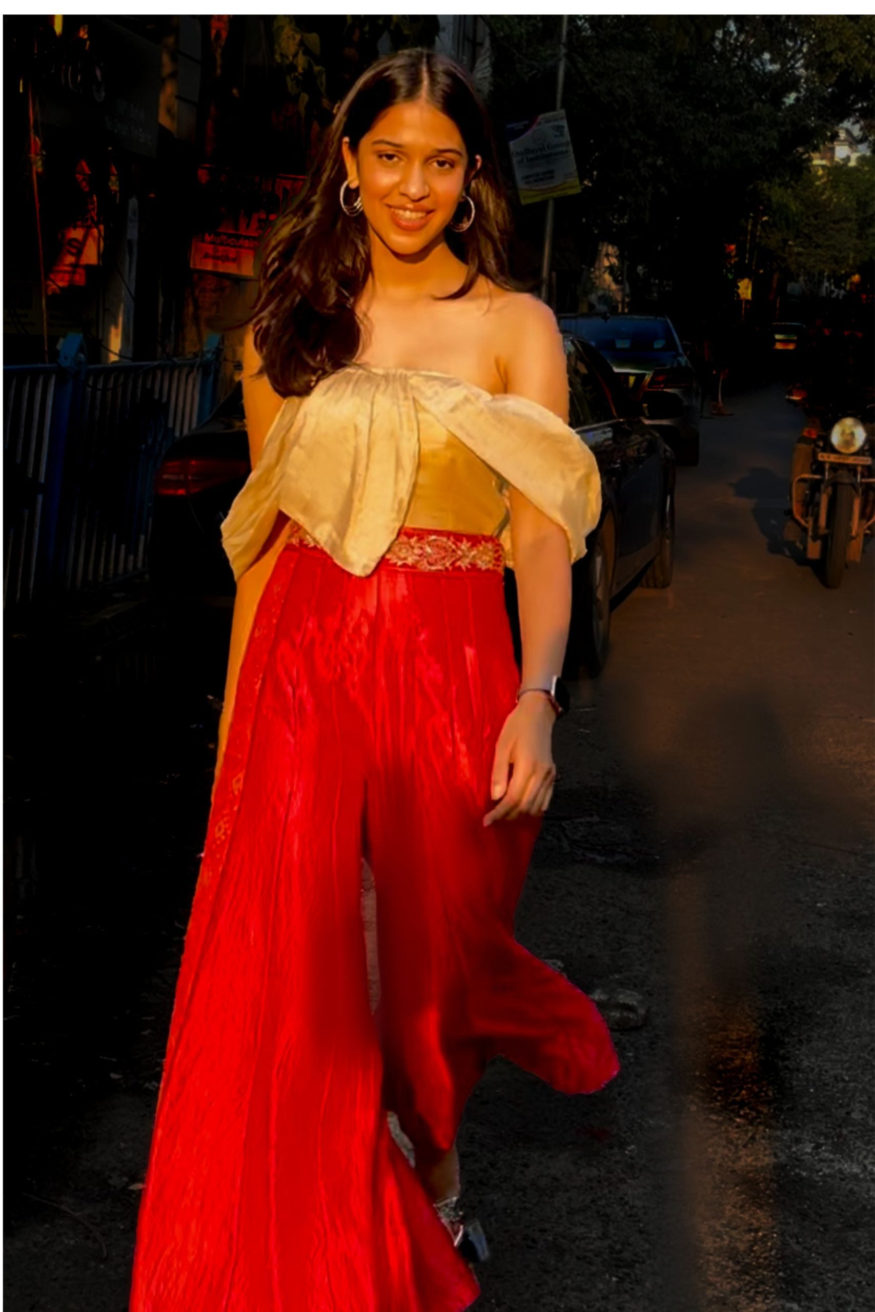 Pink Organza Pant With Bustier