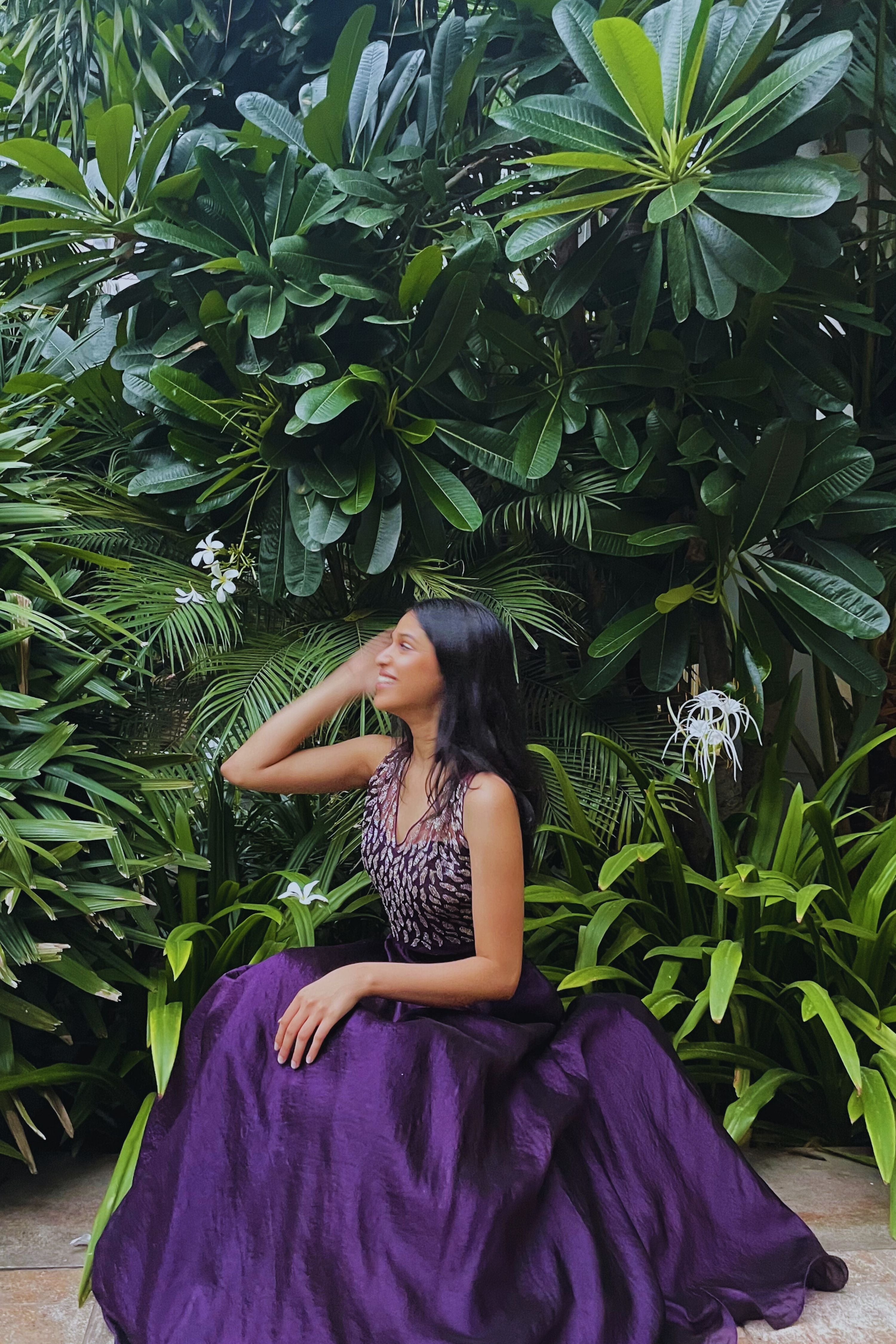 Purple Silk Skirt