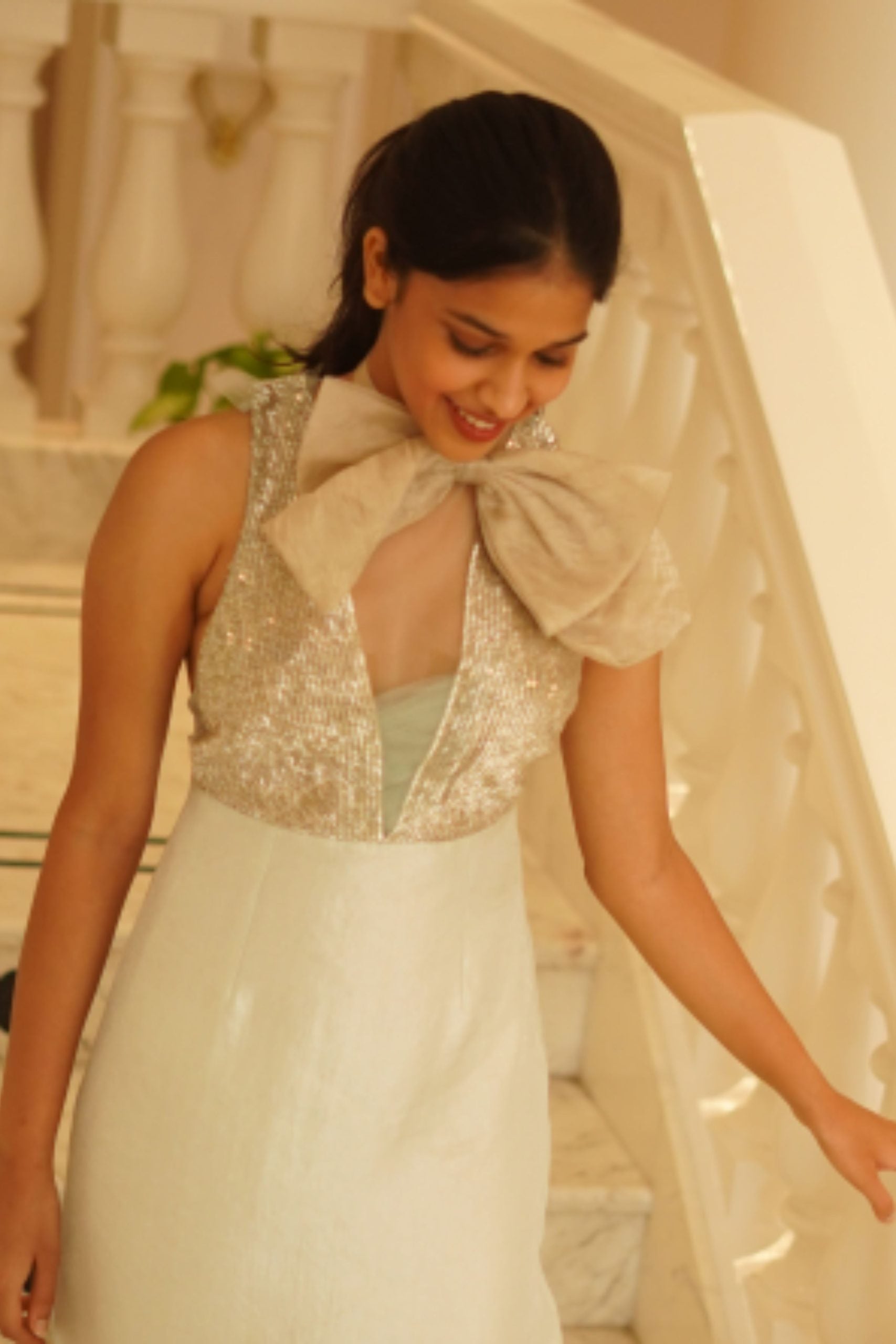 White Silk Dress