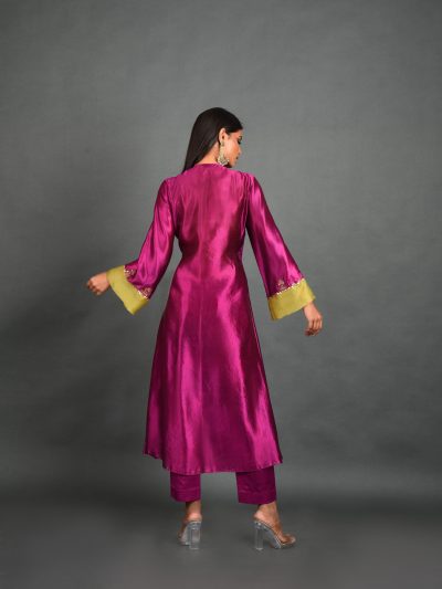 Pink Silk Kurta With Pant