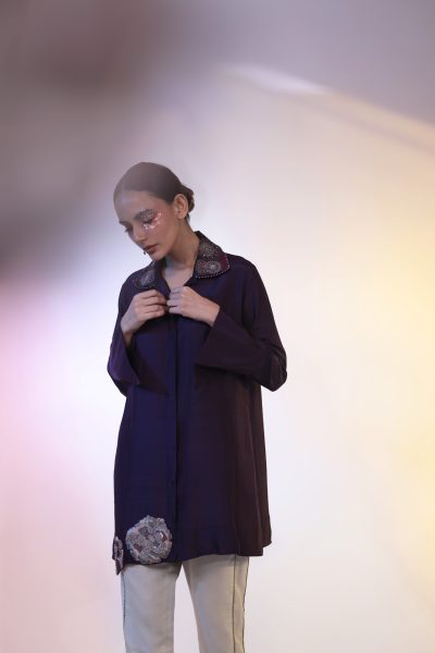 Purple Silk Shirt