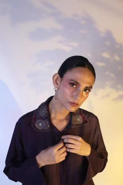 Purple Silk Shirt